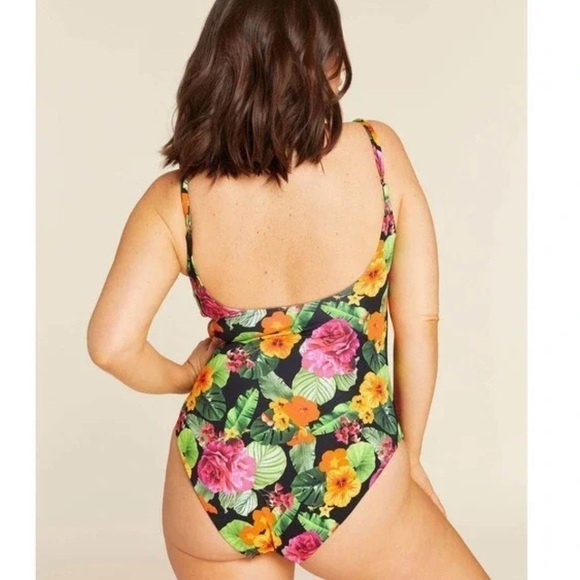 Andie Swim Santorini Knot Keyhole Swimsuit Size XS Tropical Print - Picture 2 of 7